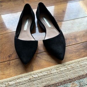Suede blacks flats